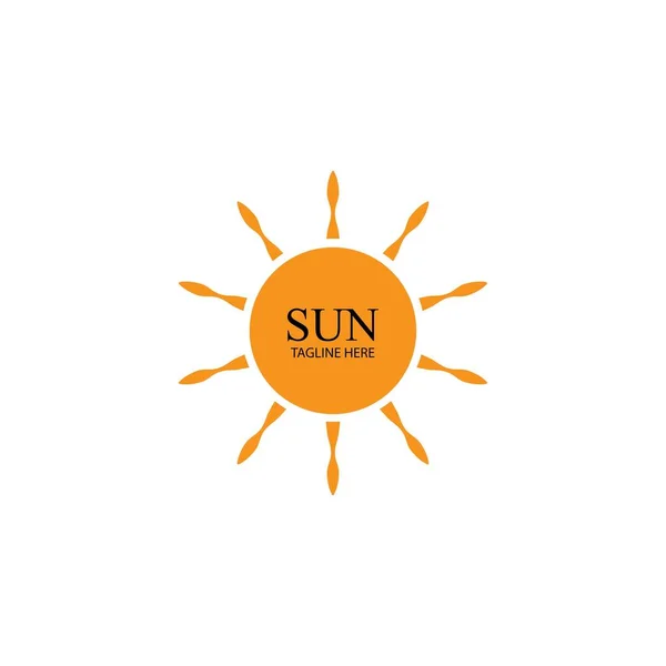 Sun Vector Ilustración Icono Logo Plantilla Diseño — Archivo Imágenes Vectoriales