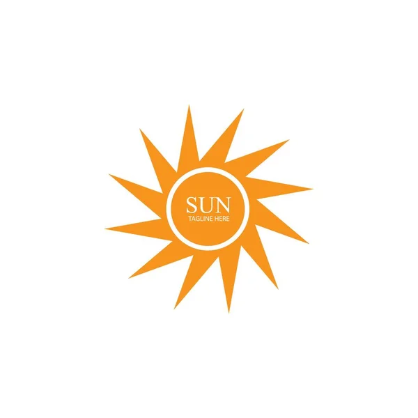 Sun Vector Ilustração Icon Logo Template Design — Vetor de Stock