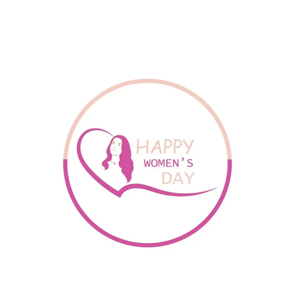 Feliz Día Internacional Mujer Marzo Diseño Saludos — Vector de stock