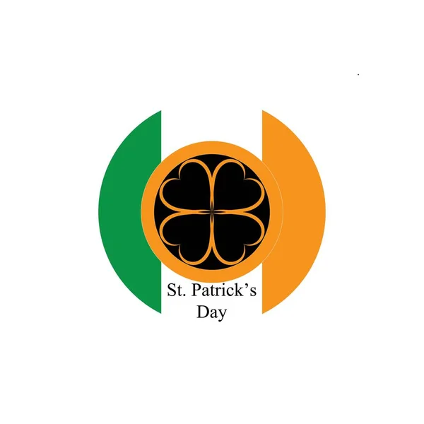 Happy Patrick Day Vector Label Illustrazione Vettoriale — Vettoriale Stock