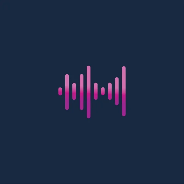 Sound Waves Vector Illustration Design Template — Stock Vector