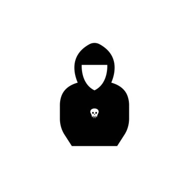 Hacker simgesi logo vektör arkaplanı 