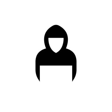Hacker simgesi logo vektör arkaplanı 