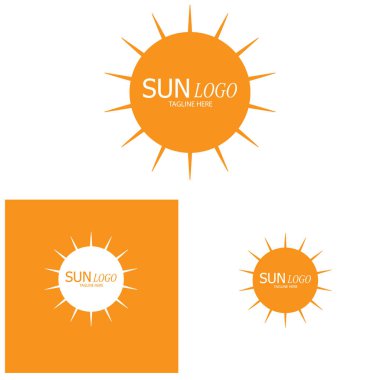 Güneş Vektörü illüstrasyon Simgesi Logo Şablonu tasarımı