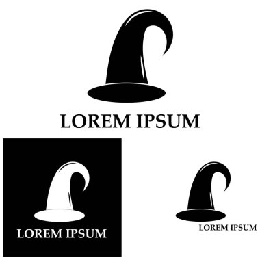 Sihirbaz kapağı karakter logosu vektör şablonu