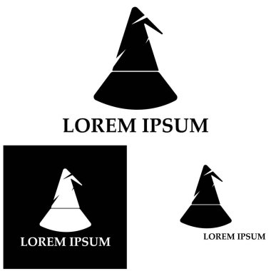 Sihirbaz kapağı karakter logosu vektör şablonu