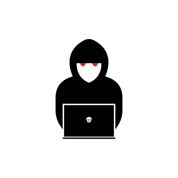 Hacker Icon Logo Vector Background — Stock Vector