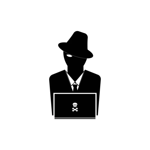 Векторный Фон Логотипа Хакера — стоковый вектор
