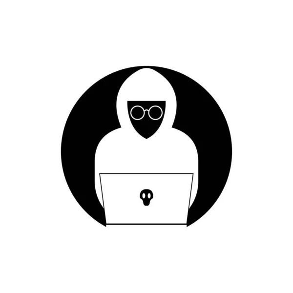 Hacker Symbol Logo Vektor Hintergrund — Stockvektor