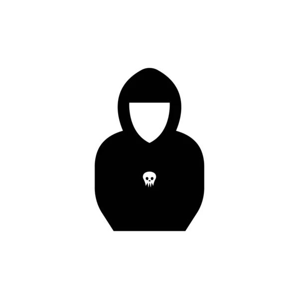 Hacker Icono Logo Vector Fondo — Archivo Imágenes Vectoriales