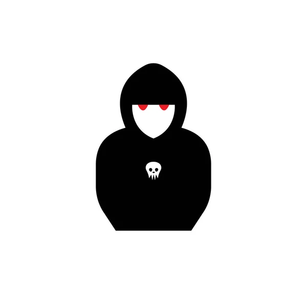 Hacker Icono Logo Vector Fondo — Archivo Imágenes Vectoriales