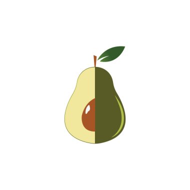 Avokado vektör şablonu arkaplan çizimi