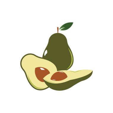 Avokado vektör şablonu arkaplan çizimi