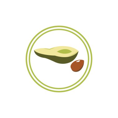 Avokado vektör şablonu arkaplan çizimi