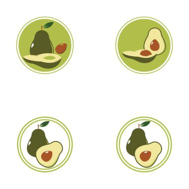 Avokado vektör şablonu arkaplan çizimi