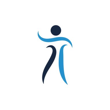 İnsan Sağlıklı Yaşam Logosu şablon vektör simgesi