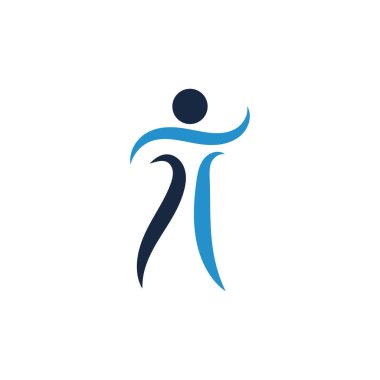 İnsan Sağlıklı Yaşam Logosu şablon vektör simgesi