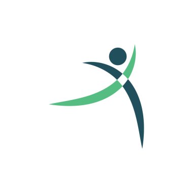 İnsan Sağlıklı Yaşam Logosu şablon vektör simgesi