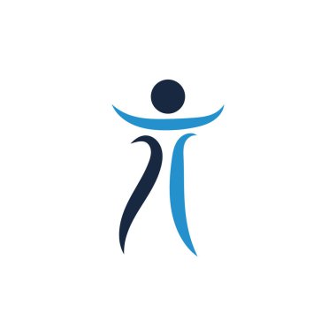 İnsan Sağlıklı Yaşam Logosu şablon vektör simgesi