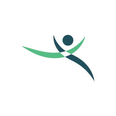 İnsan Sağlıklı Yaşam Logosu şablon vektör simgesi