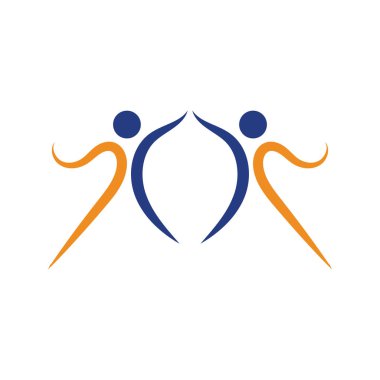 İnsan Sağlıklı Yaşam Logosu şablon vektör simgesi