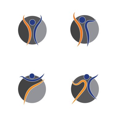 İnsan Sağlıklı Yaşam Logosu şablon vektör simgesi