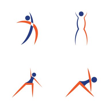 İnsan Sağlıklı Yaşam Logosu şablon vektör simgesi