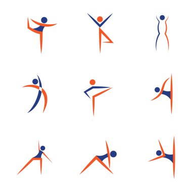 İnsan Sağlıklı Yaşam Logosu şablon vektör simgesi