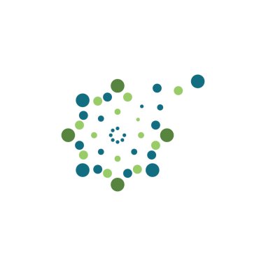 Karahindiba çiçeği logo vektör şablonu simge arkaplanı