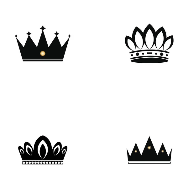 Set Crown Icons Collection Crown Awards Winners Champions Leadership Vector — Stock Vector