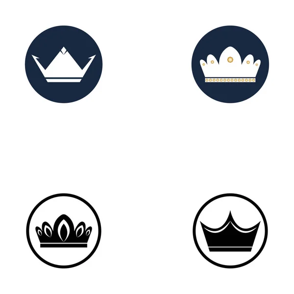 Set Crown Icons Collection Crown Awards Winners Champions Leadership Vector — Stock Vector