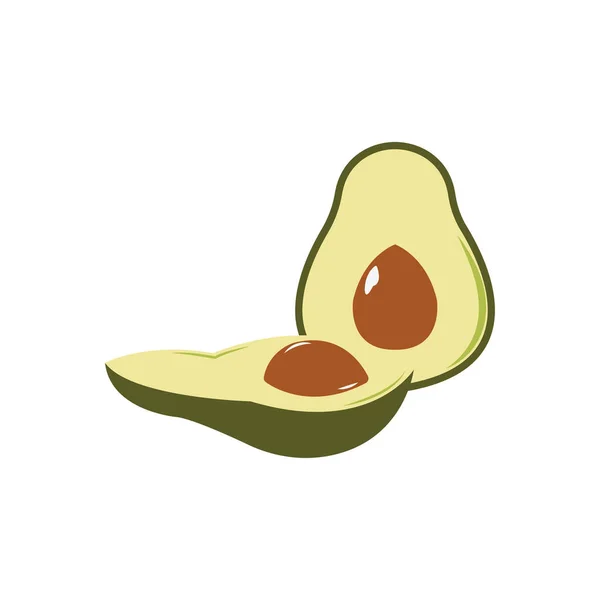 Avocado Vektor Symbol Vorlage Hintergrund Illustration — Stockvektor