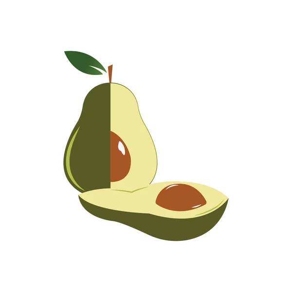 Avocado Vektor Symbol Vorlage Hintergrund Illustration — Stockvektor