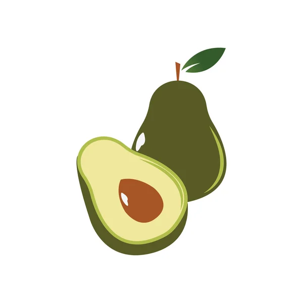 Avocado Vektor Symbol Vorlage Hintergrund Illustration — Stockvektor