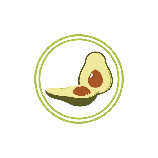 Avocado Vector Pictogram Template Achtergrond Illustratie — Stockvector