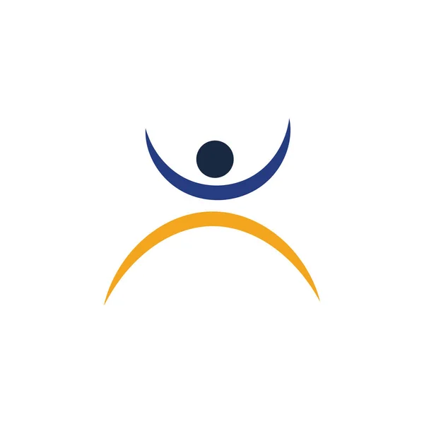 İnsan Sağlıklı Yaşam Logosu şablon vektör simgesi