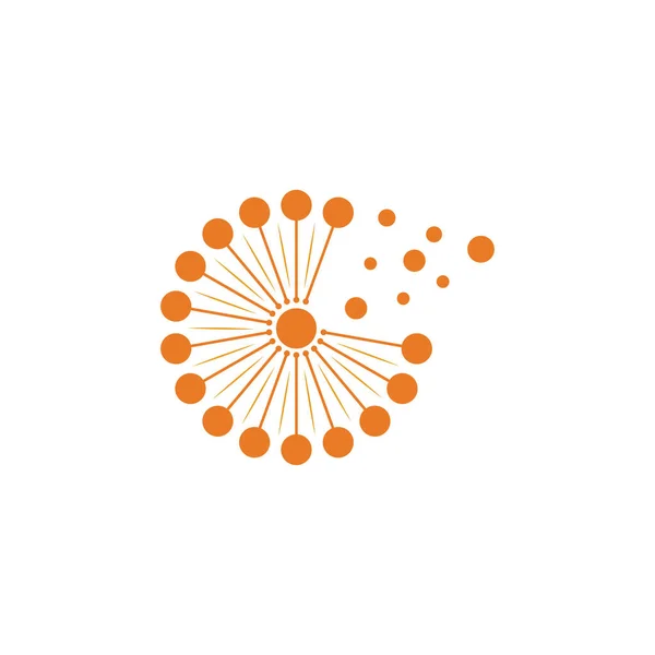 Karahindiba çiçeği logo vektör şablonu simge arkaplanı