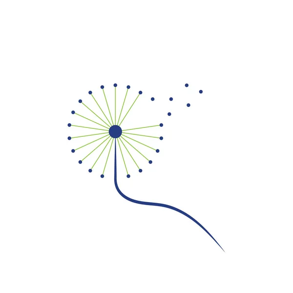 蒲公英花卉标识矢量模板图标背景 — 图库矢量图片