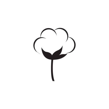 Cotton Logo Şablonu vektör sembolü doğa