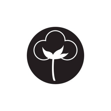 Cotton Logo Şablonu vektör sembolü doğa