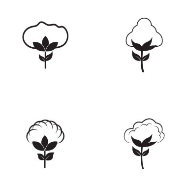 Cotton Logo Şablonu vektör sembolü doğa