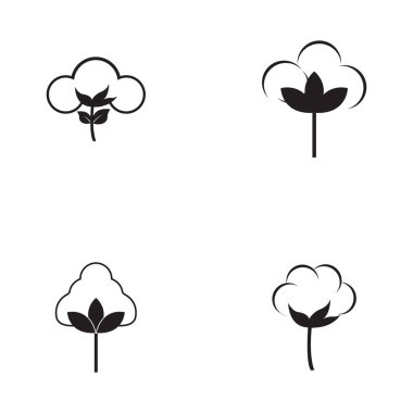 Cotton Logo Şablonu vektör sembolü doğa