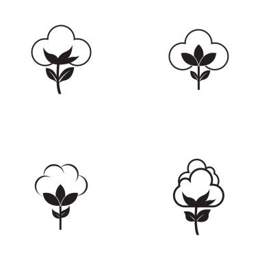 Cotton Logo Şablonu vektör sembolü doğa