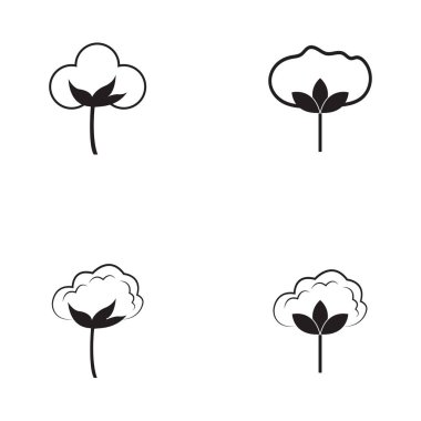 Cotton Logo Şablonu vektör sembolü doğa