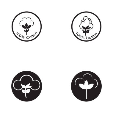 Cotton Logo Şablonu vektör sembolü doğa