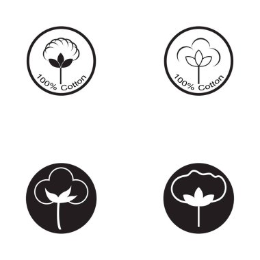 Cotton Logo Şablonu vektör sembolü doğa