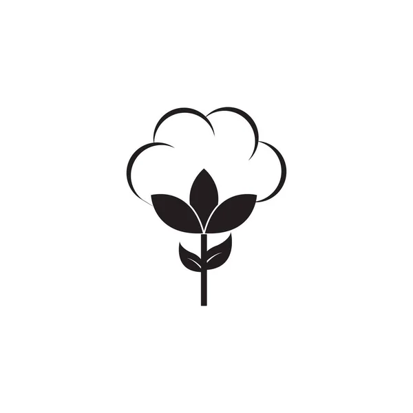 Modèle Logo Coton Symbole Vectoriel Nature — Image vectorielle