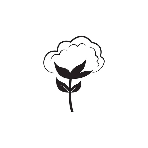 Modèle Logo Coton Symbole Vectoriel Nature — Image vectorielle