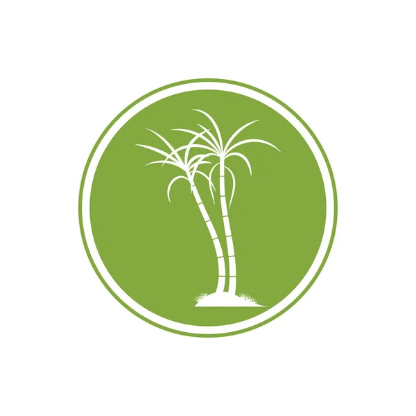 Usine Canne Sucre Logo Vectoriel Illustration Design — Image vectorielle