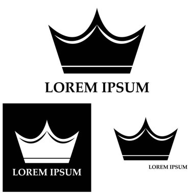 Bir dizi taç ikonu. Şampiyon liderler için taht ödülleri koleksiyonu. Logo etiketli oyun oteli için izole edilmiş elementler bir uygulama tasarımı. Kraliyet Kraliçesi Prenses tacı.